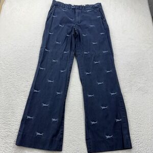 Ralph Lauren Rugby Men's Navy Shark Embroidered Chino Pants Size 32x34